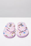 Kids Printed Flip Flop - Pink Lavendar Floral