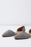 Women Bobbi Cut Out Point - Charcoal Reptile Emboss Pu